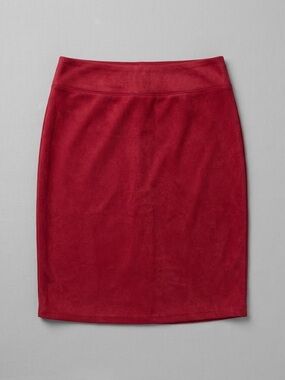 Studio C Red Classic Pencil Skirt